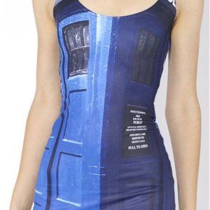 Black Milk Doctor Who Police Box TARDIS Spandex Dress Sz M New